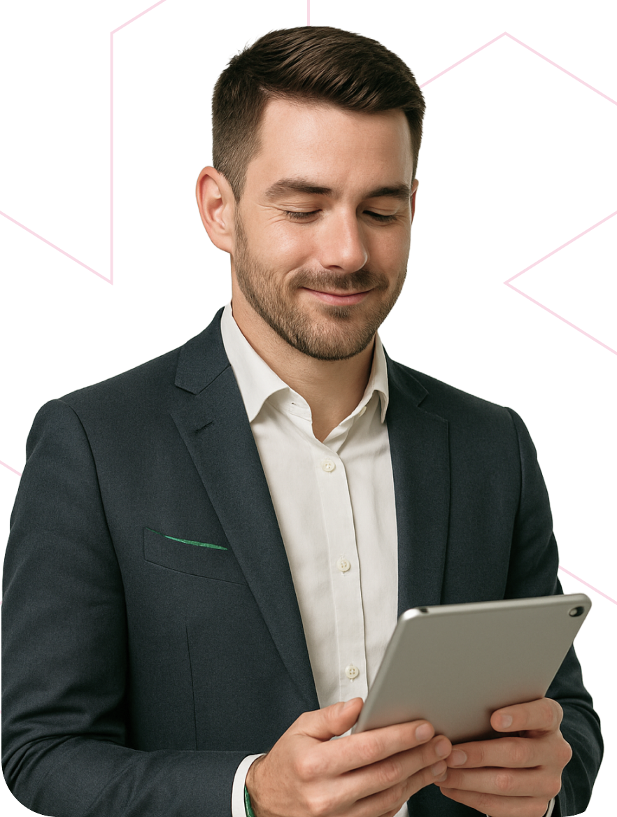 Person using Lumina on a tablet