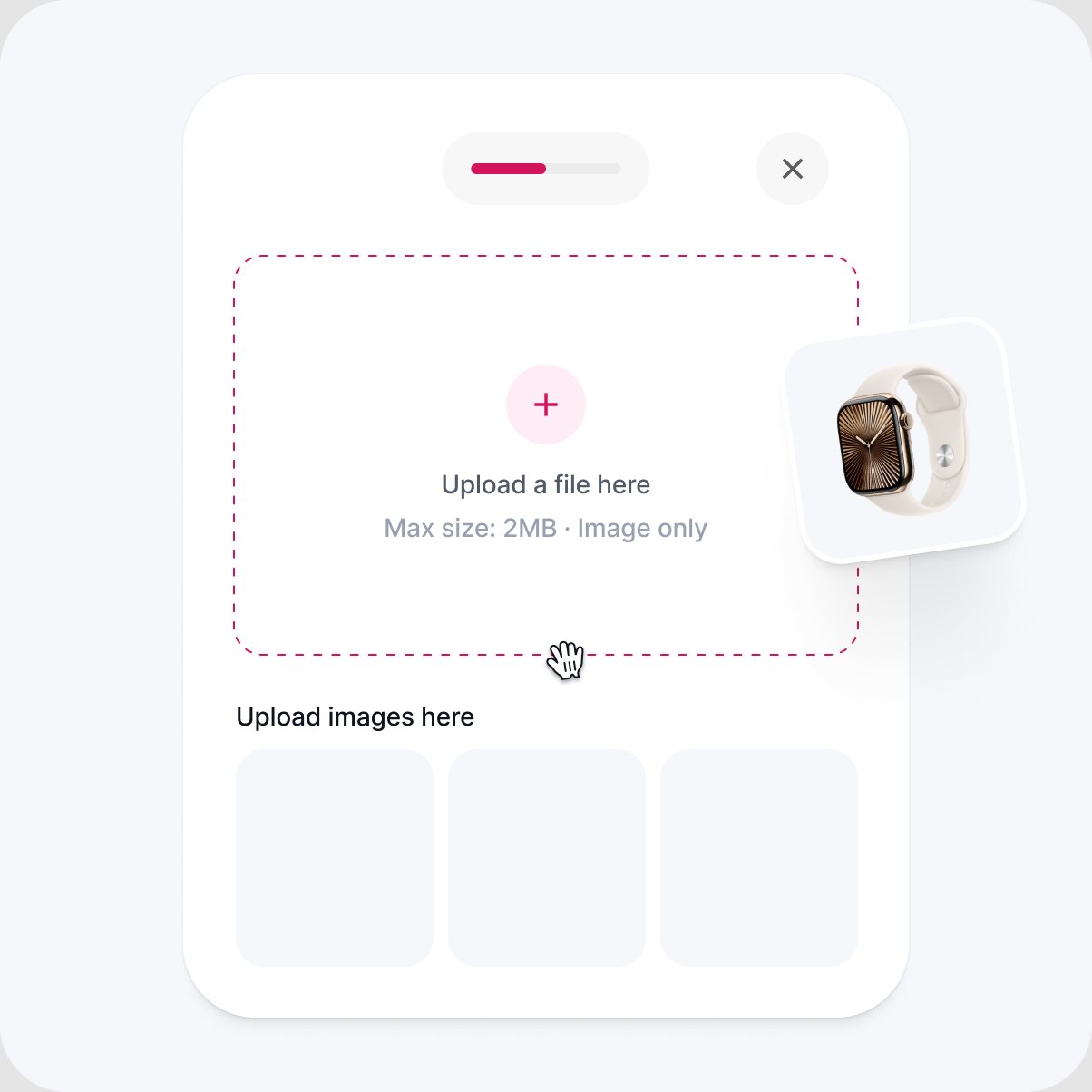 Upload photos — drag and drop listing images