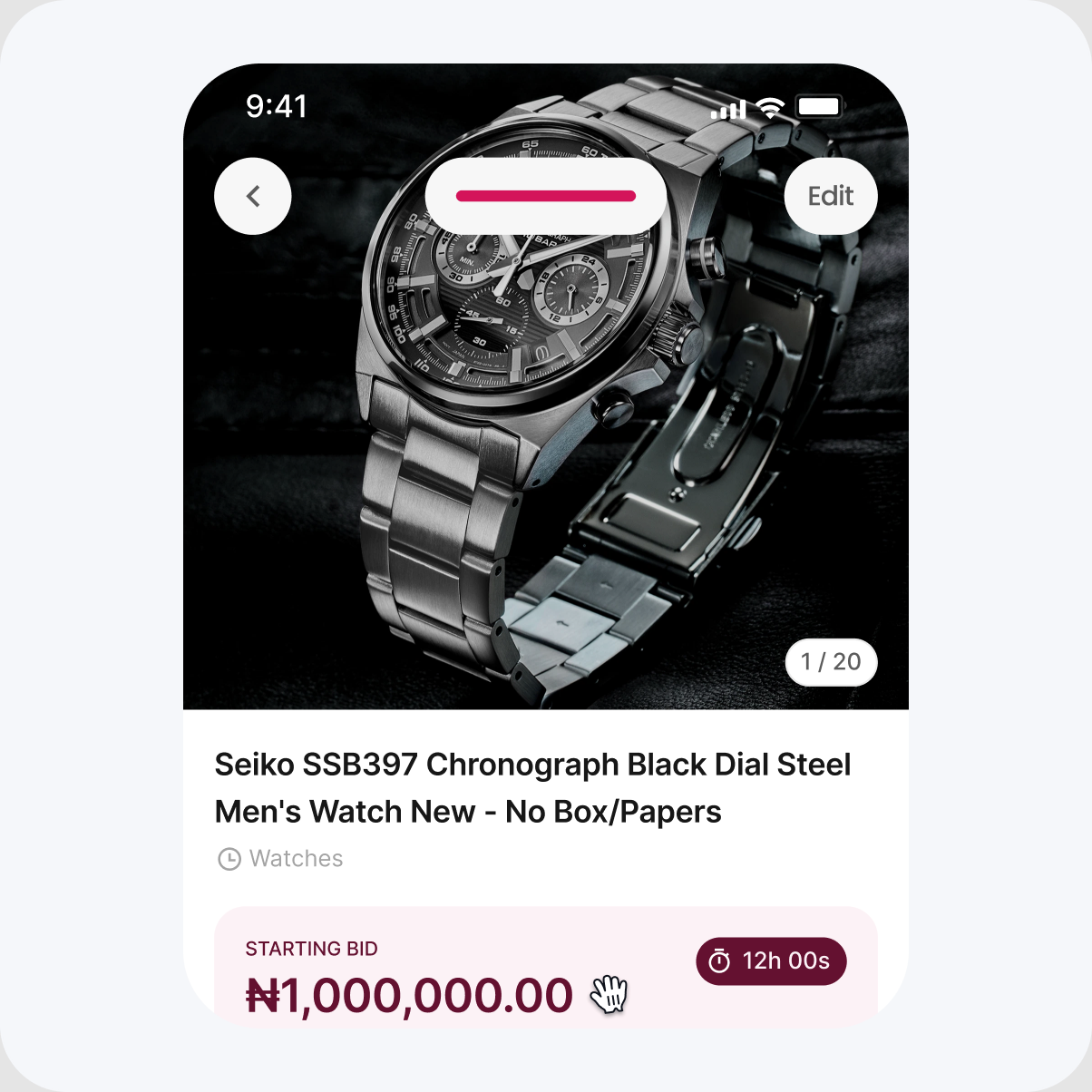Listing preview — review and publish your auction